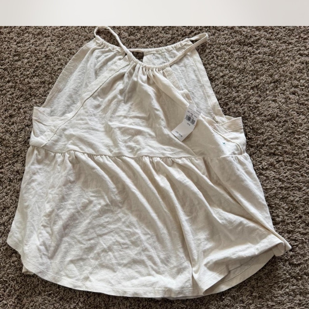 American Eagle Outfitters Cream Tank Top
